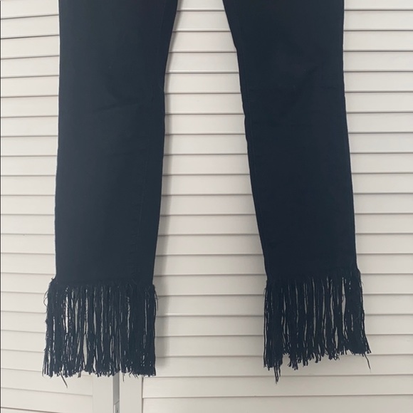 Black jeans with fringe bottoms - Picture 3 of 3